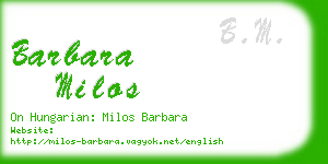 barbara milos business card